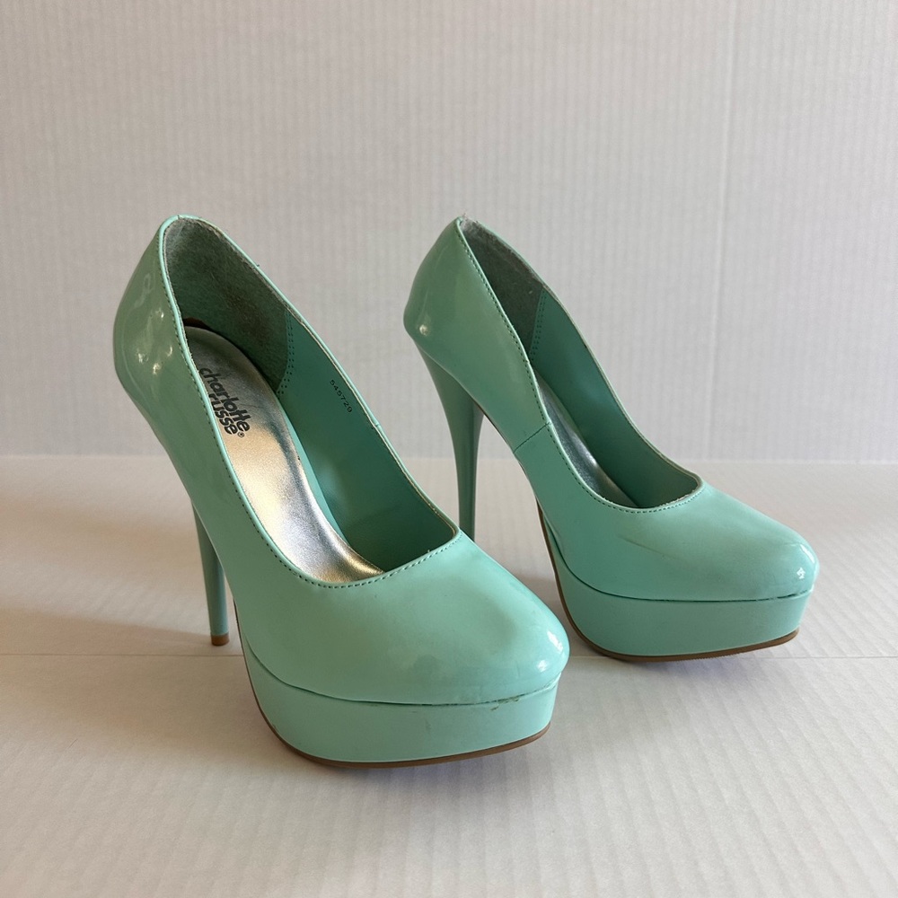Charlotte Russe teal/mint high heels